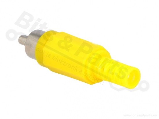 Cinch plug male yellow